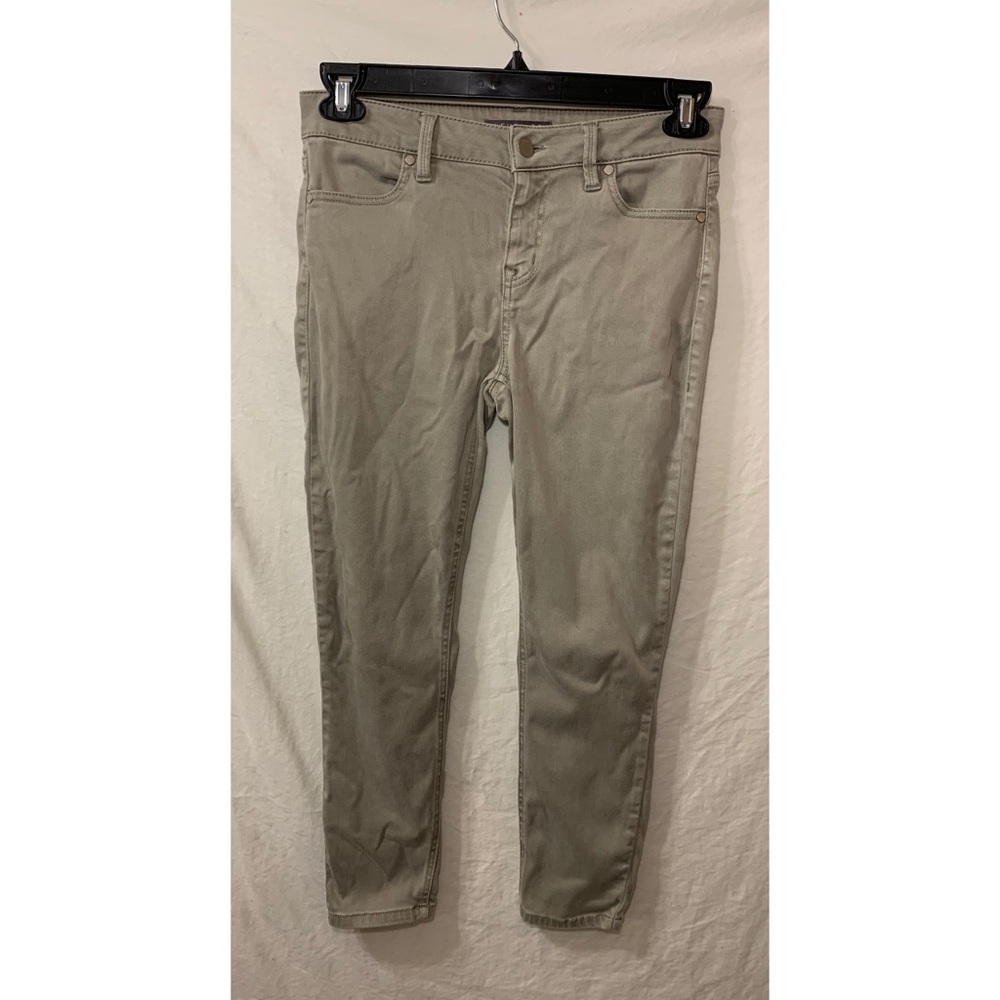 Level 99 Anthropology Moss Green Skinny Jeans